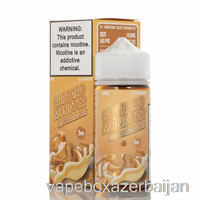 E-Juice Vape Butterscotch - Custard Monster - 100mL 6mg